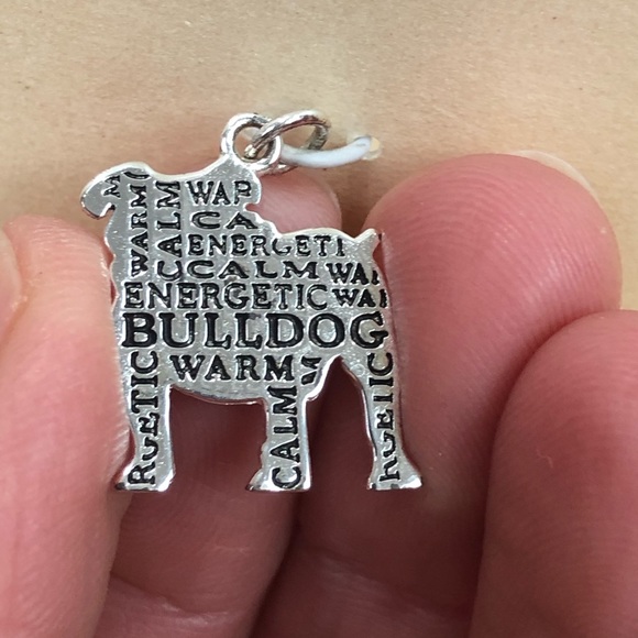 Silver Companions ‘Loved by my Bulldog’ charm - Picture 2 of 4